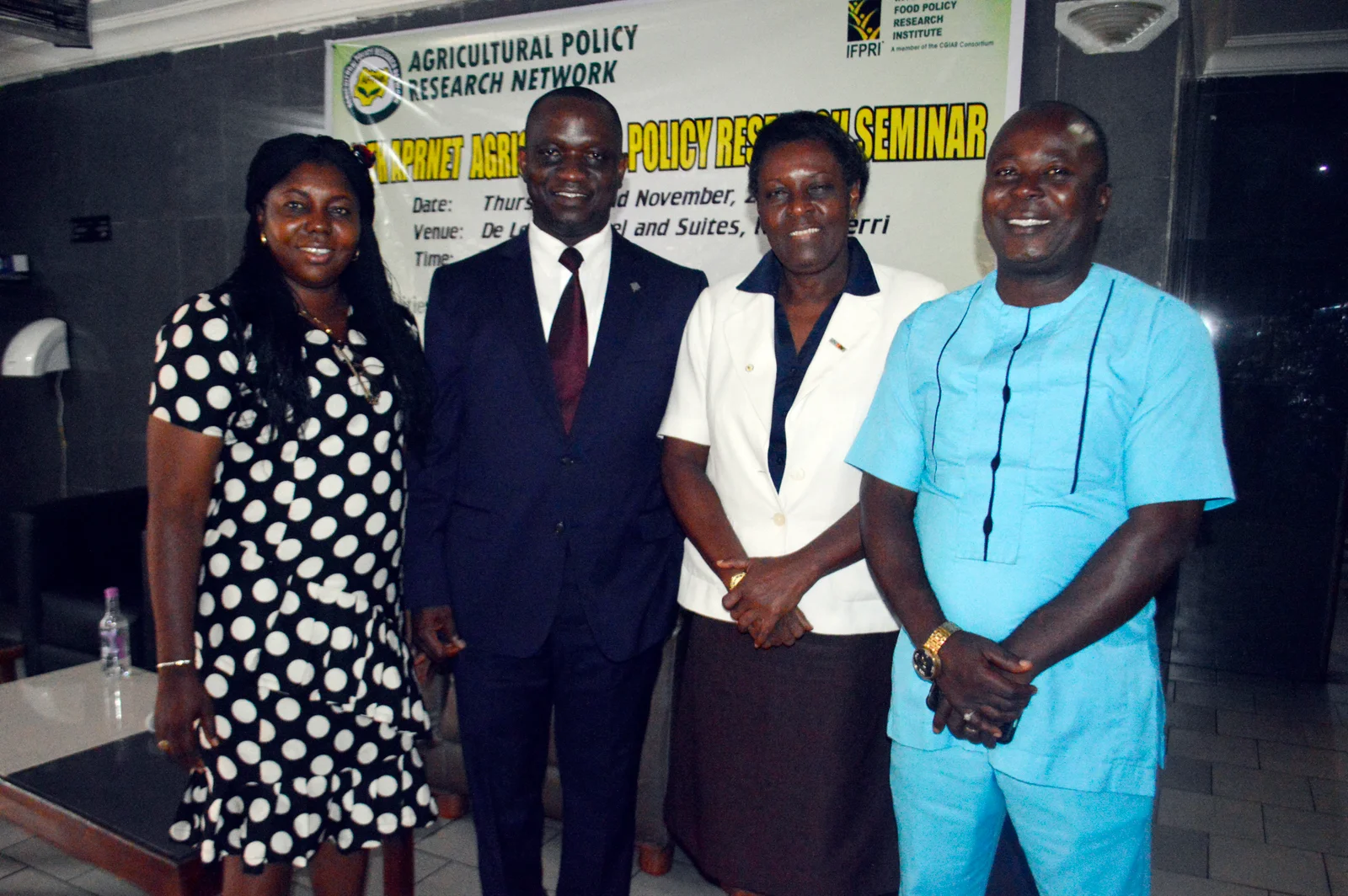 APRNet President-and Secretary Poses with the-presenters From left Dr Henri Ukoha Dr Tony Onoja Dr Gloria Ujor and Dr Celestine E Nzeh