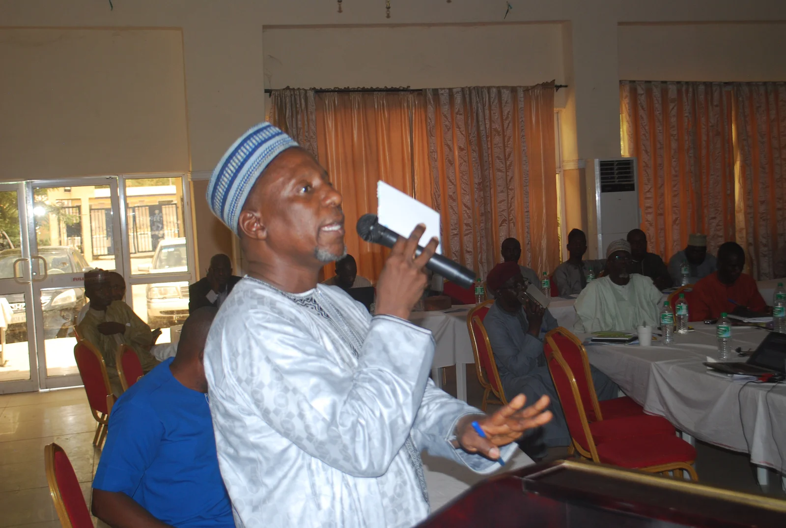 Presenter Prof Rabiu Sani doing his presetation at the event